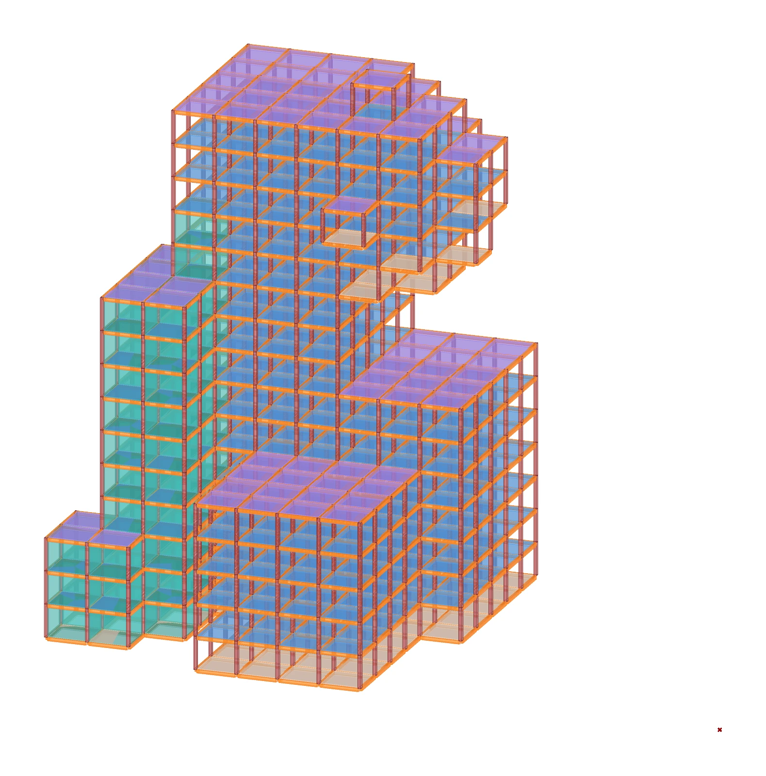 Building grid with slabs coloured by category, A03 submission image 1